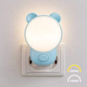 Lampka Nocna Bear Wtykowa 1,2W 2CCT Niebieski