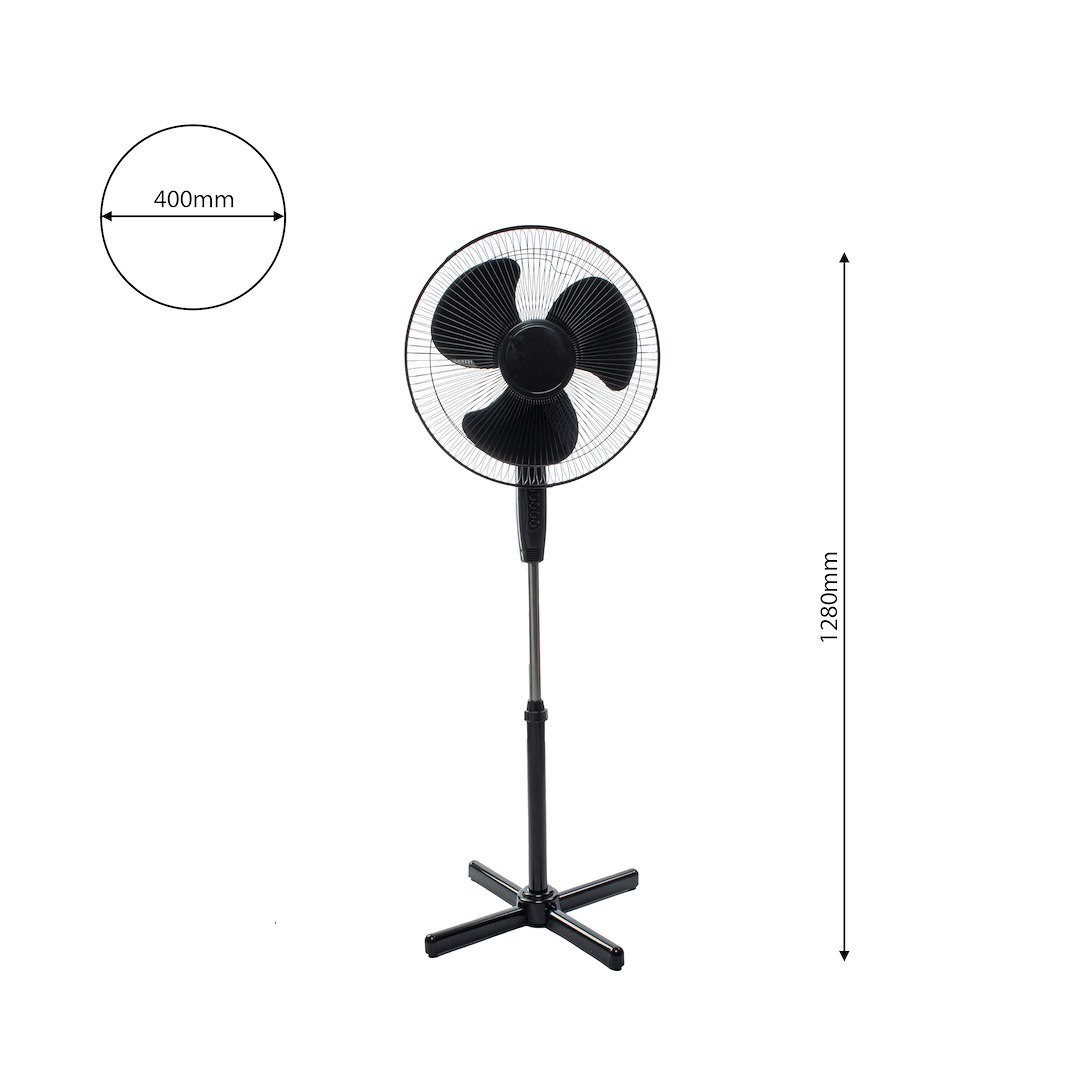 WENTYLATOR STOJĄCY EKO-LIGHT 16'' CZARNY - obrazek 7