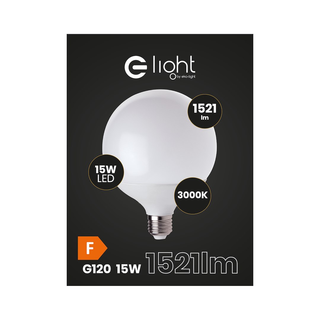 Żarówka LED 15W G120 E27 3000K - obrazek 2