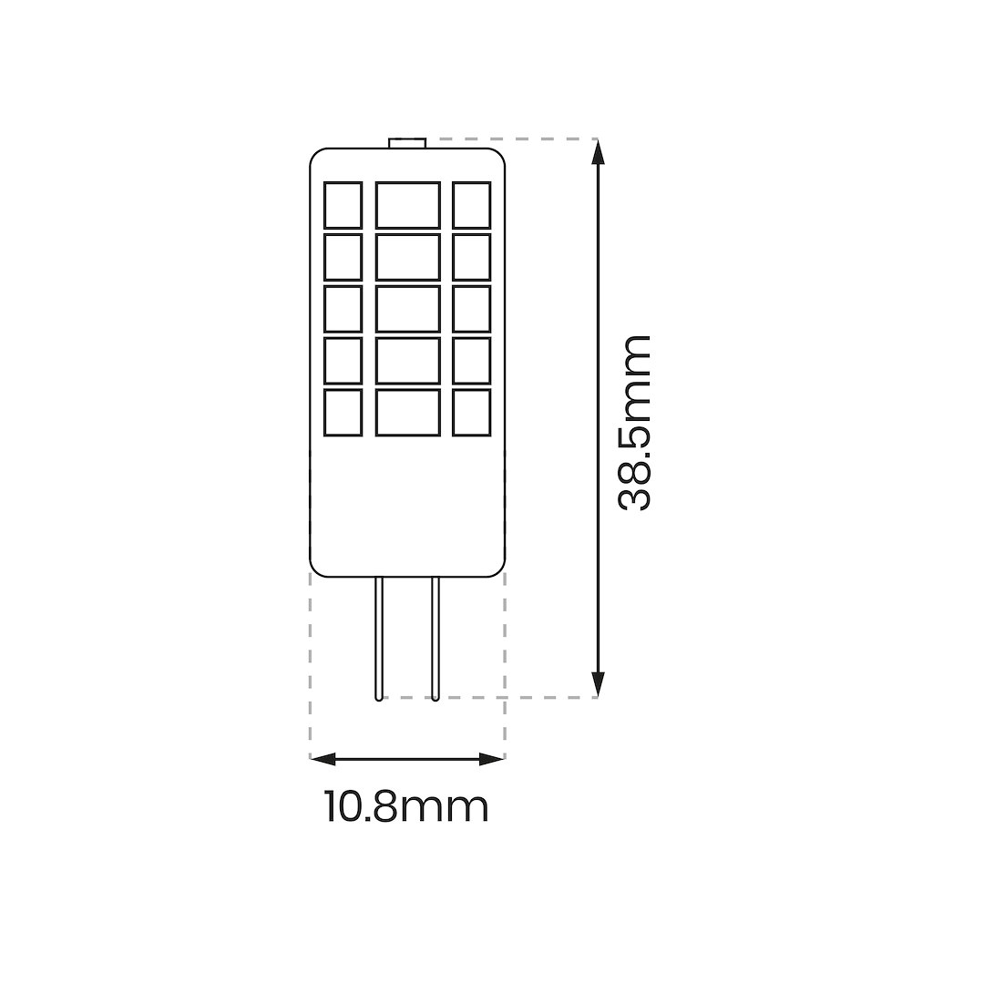 Żarówka LED 2W G4 12V 3000K Ceramiczna + PC - obrazek 3