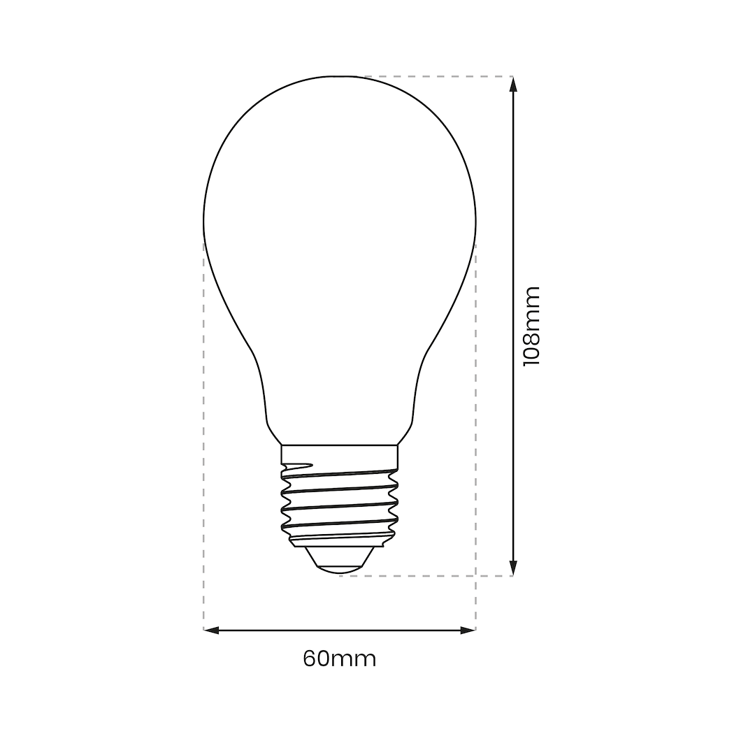 Żarówka Filamentowa LED 9W A60 E27 2700K - obrazek 3