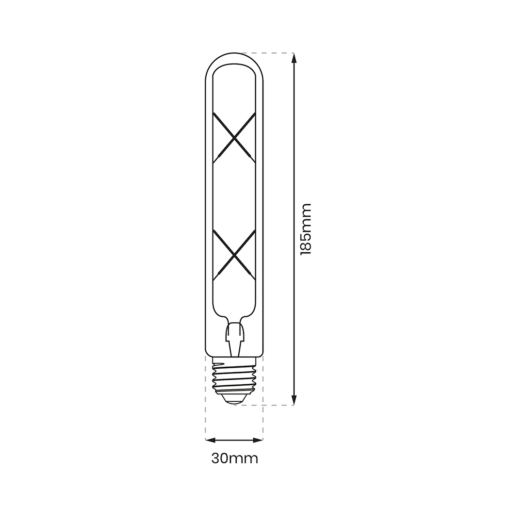 Żarówka Filamentowa LED 4W T30 E27 2700K Amber - obrazek 6