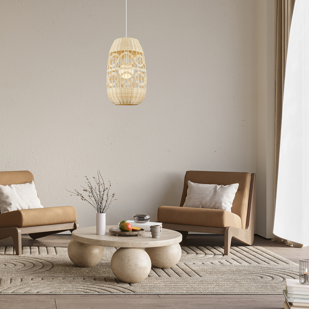 Lampa wisząca ARONA NATURAL 1xE14 fi 400 - obrazek 3