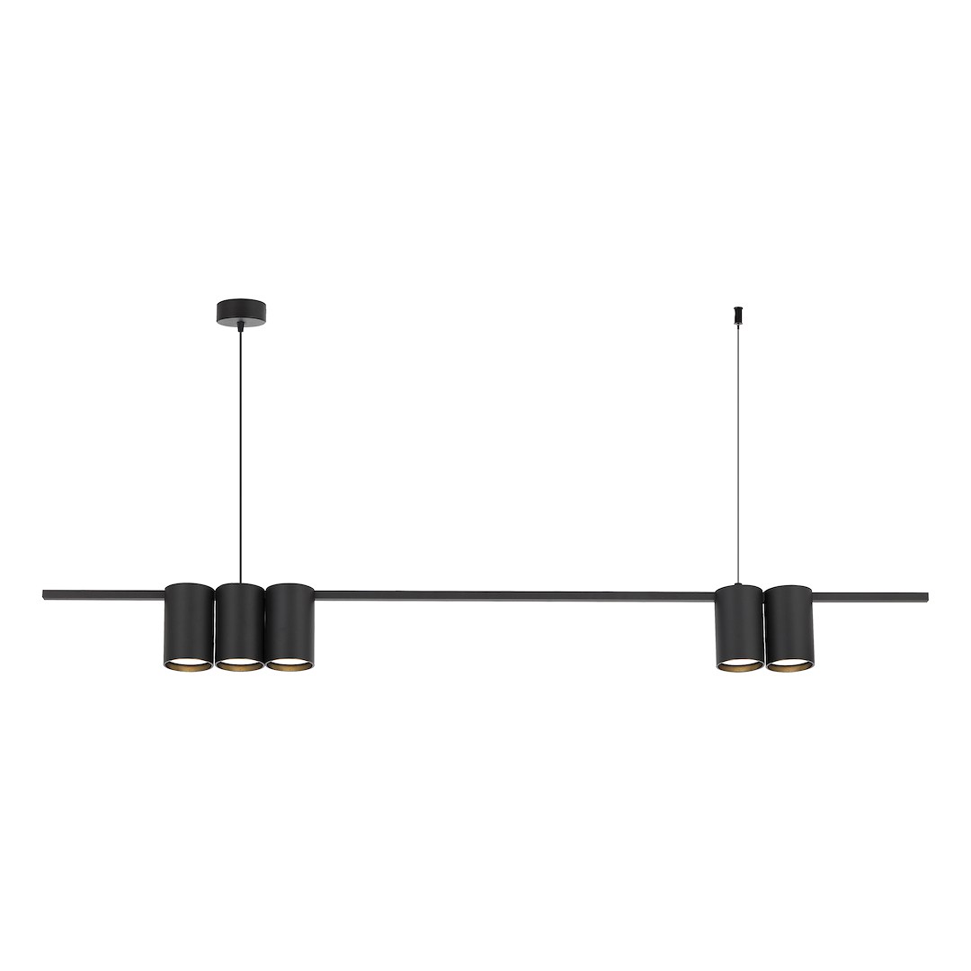Lampa wisząca (listwa) Genesis Czarny 5xGU10