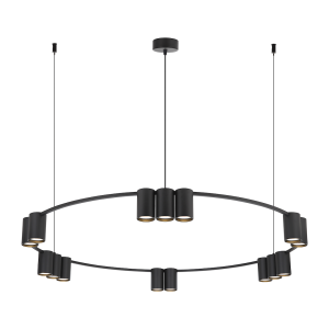 Lampa wisząca (koło) Genesis Czarny 15xGU10