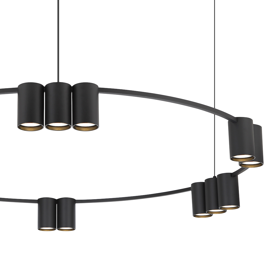 Lampa wisząca (koło) Genesis Czarny 15xGU10 - obrazek 2