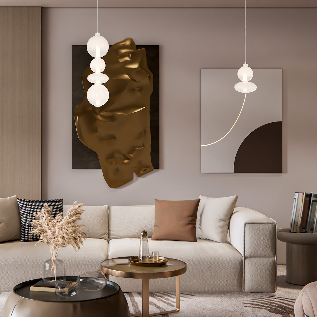 Lampa wisząca DAPHNE WHITE 36W - obrazek 3