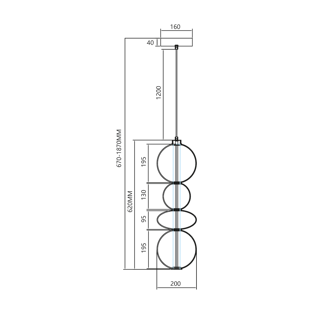 Lampa wisząca DAPHNE WHITE 36W - obrazek 5