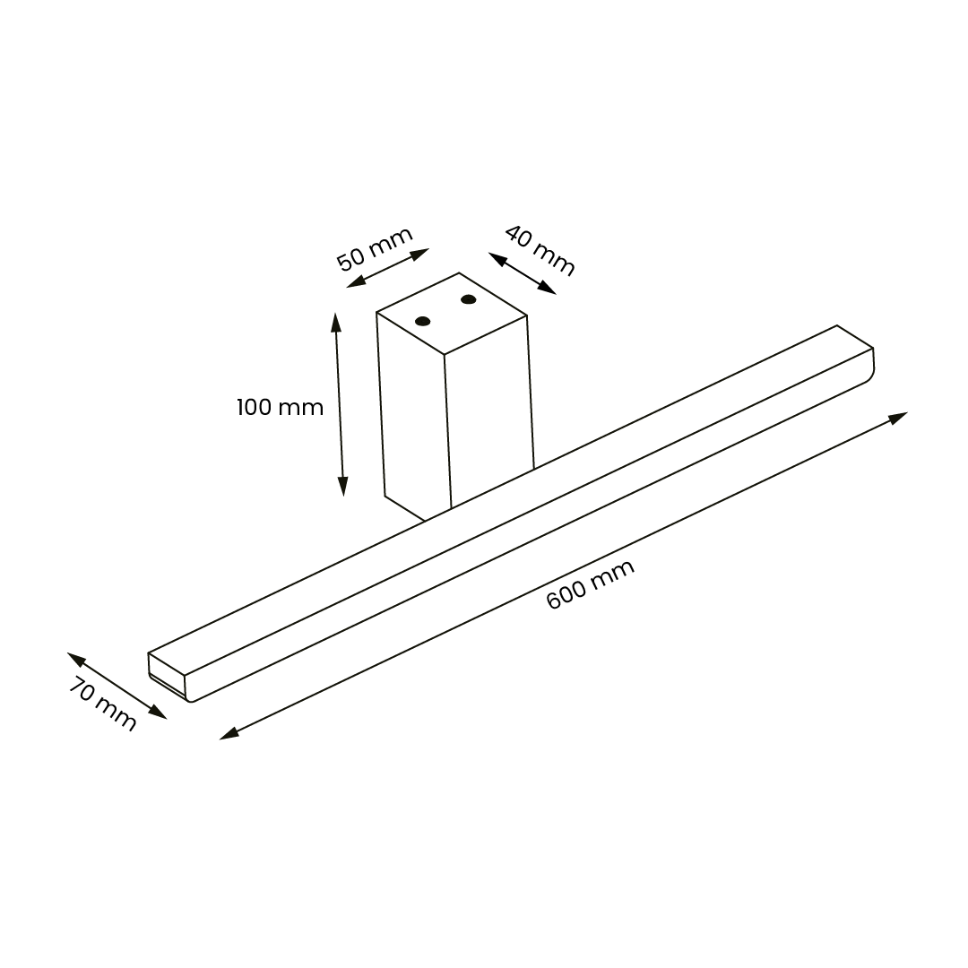 Kinkiet Artemis 13,8W LED 60cm 4000K IP44 Biały - obrazek 5