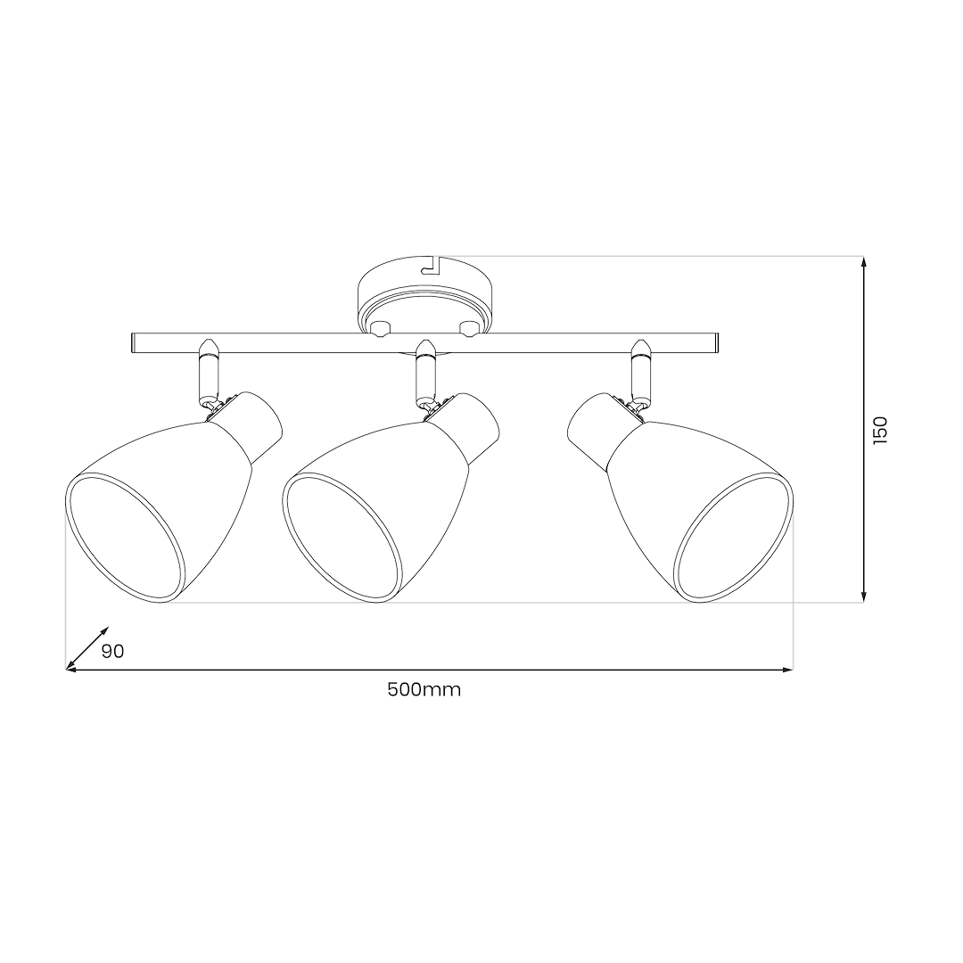 Lampa sufitowa JOTA 3xE14 - obrazek 5