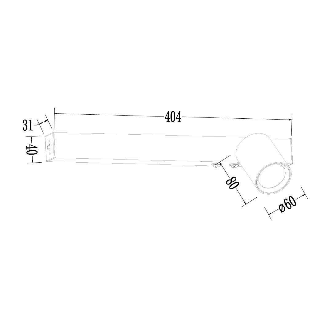 Kinkiet Magnet 9W+1xGU10 3000/4000K Czarny Prawy - obrazek 6