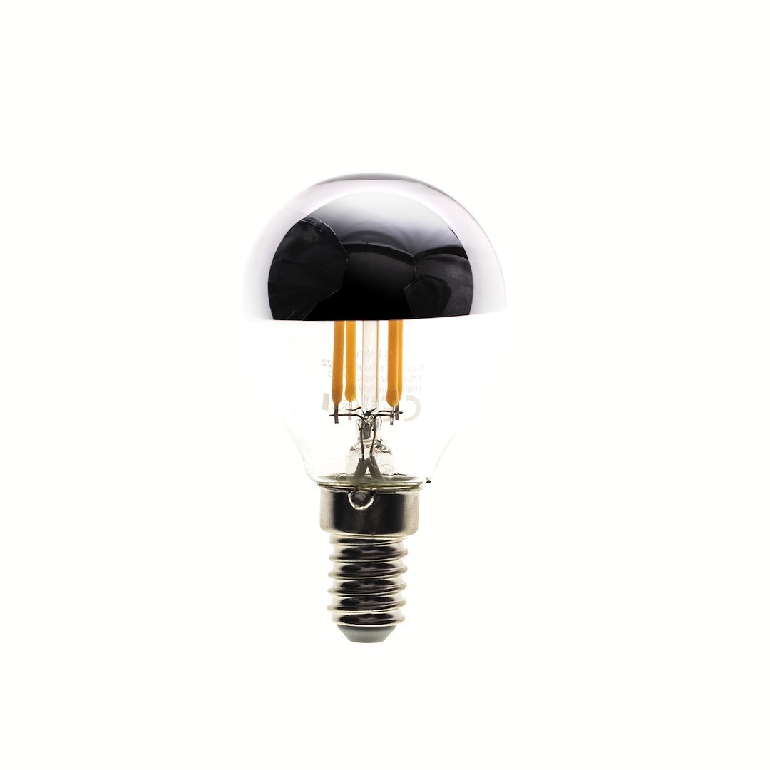 Żarówka Filamentowa LED 4W G45 E14 2700K TOP SILVER