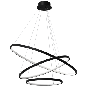 Lampa wisząca Hoop Czarny 93W LED