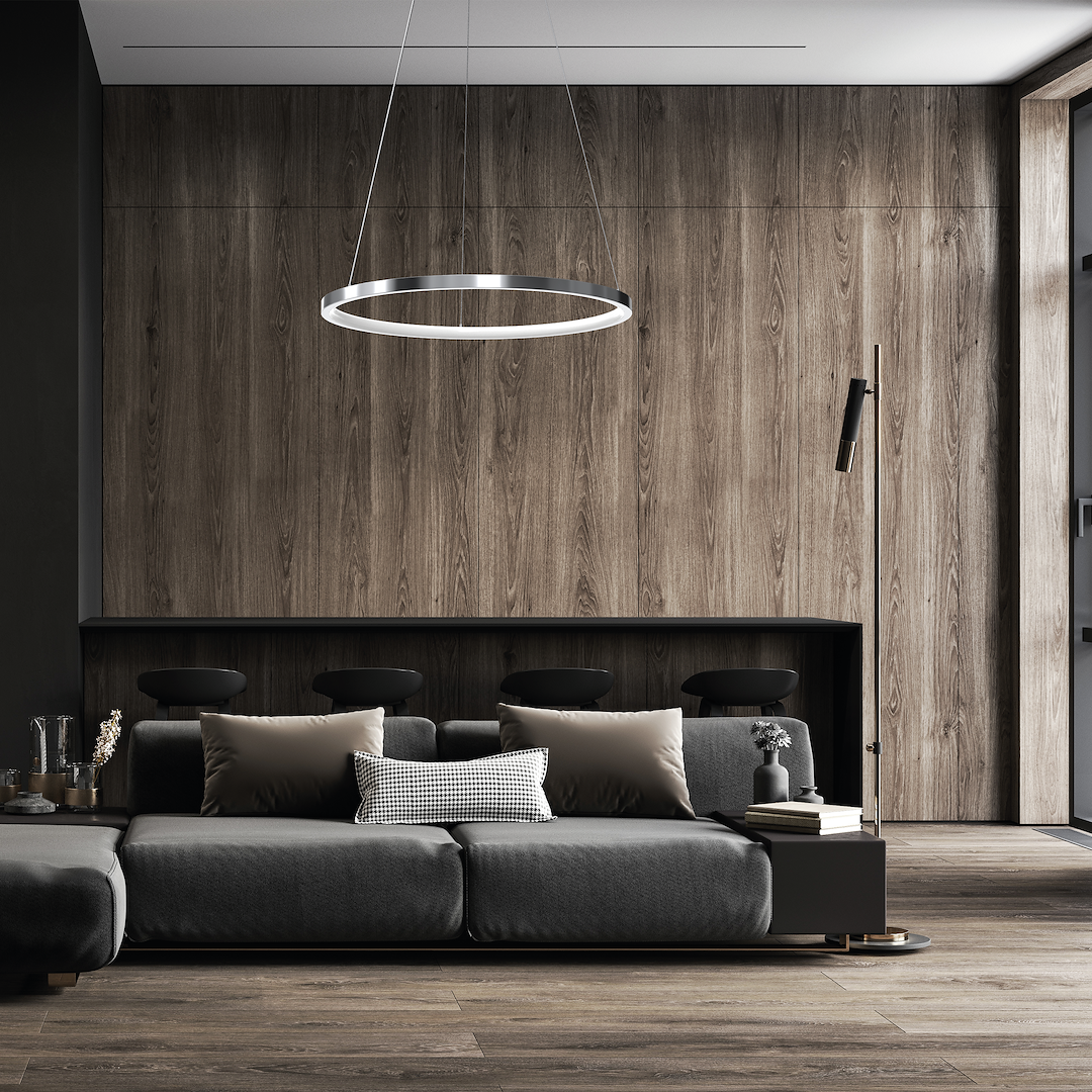 Lampa wisząca HOOP CHROME 27W LED - obrazek 3