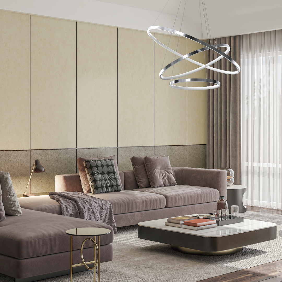 Lampa wisząca HOOP CHROME 93W LED - obrazek 3
