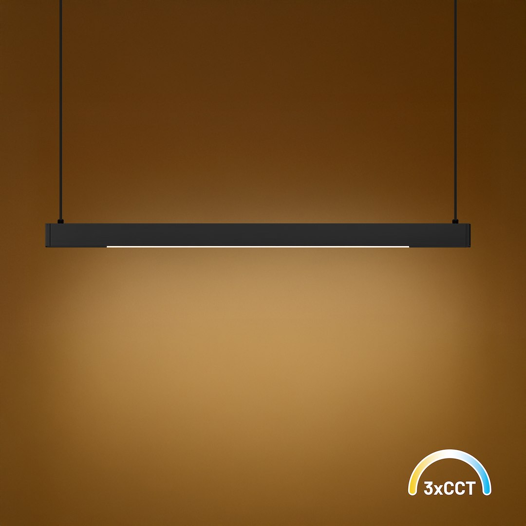 Lampa wisząca Linea Czarny 36W LED 3000K-4000K-5700K