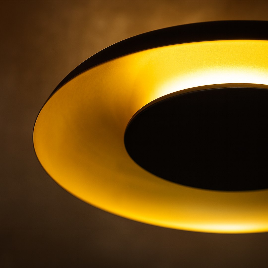 Lampa sufitowa Piattino Czarny Złoty 30W LED 3000K-4000k-6000K - obrazek 6