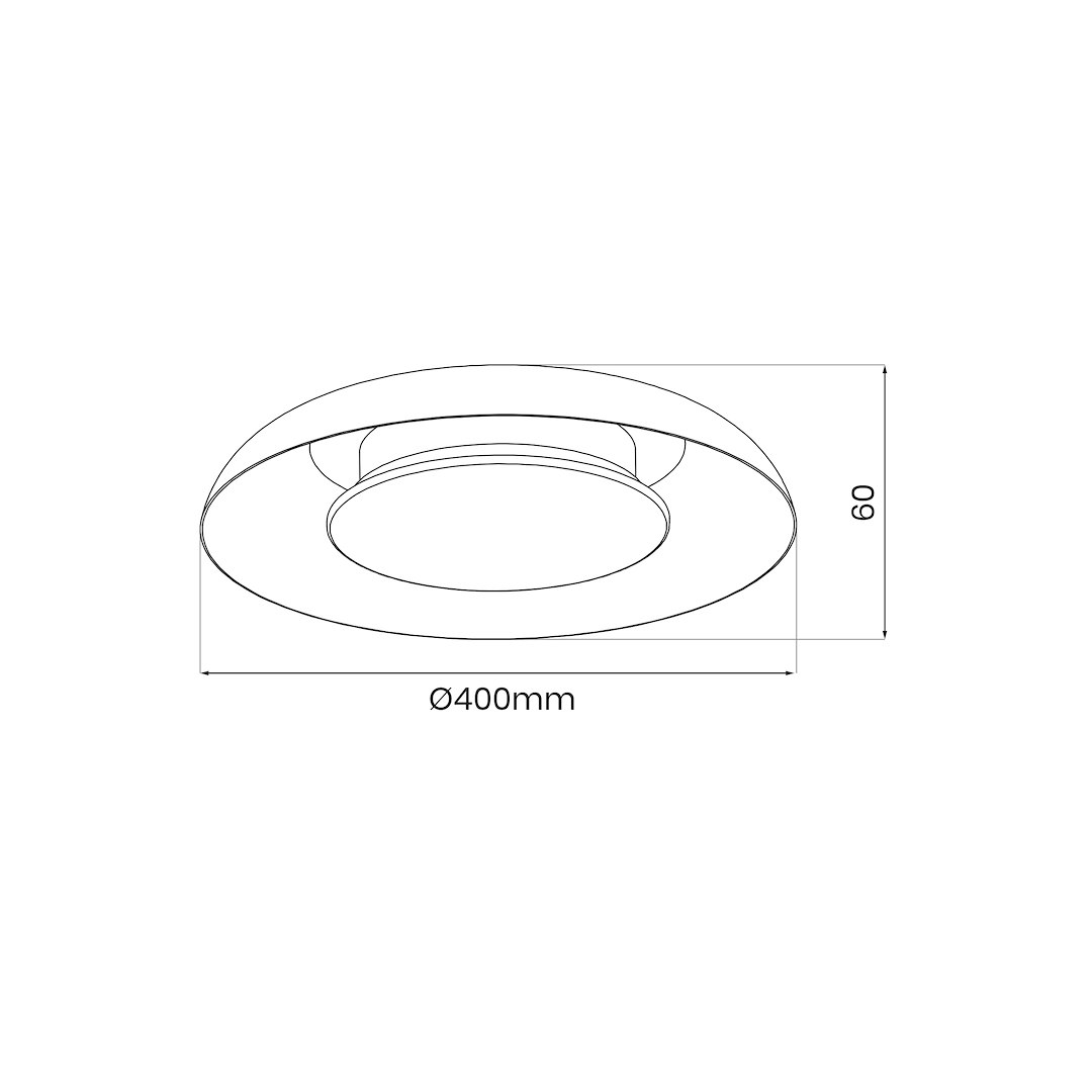 Lampa sufitowa Piattino Czarny Złoty 30W LED 3000K-4000k-6000K - obrazek 7