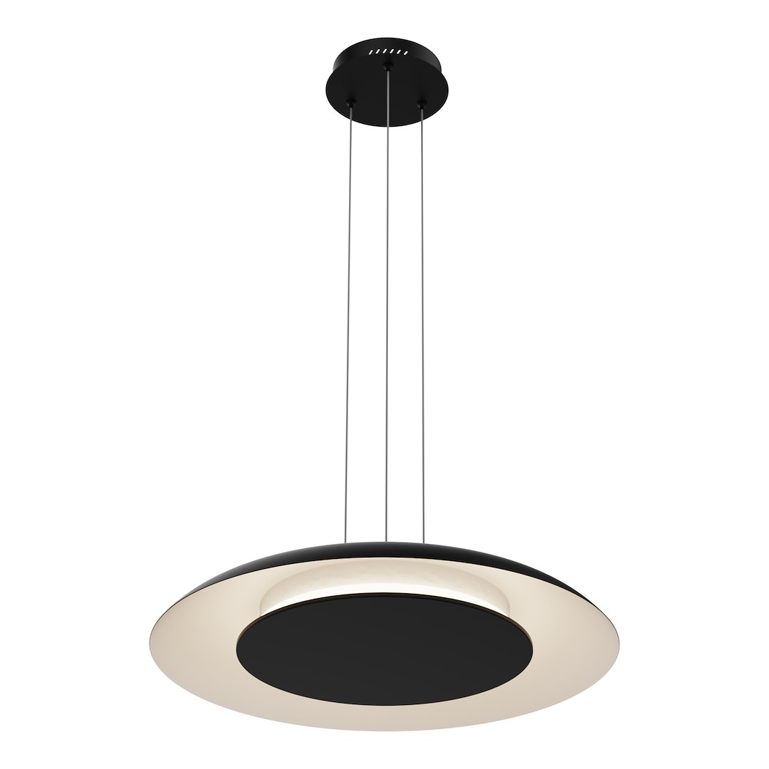 Lampa wisząca Piattino Czarny 30W LED 3000K-4000k-6000K