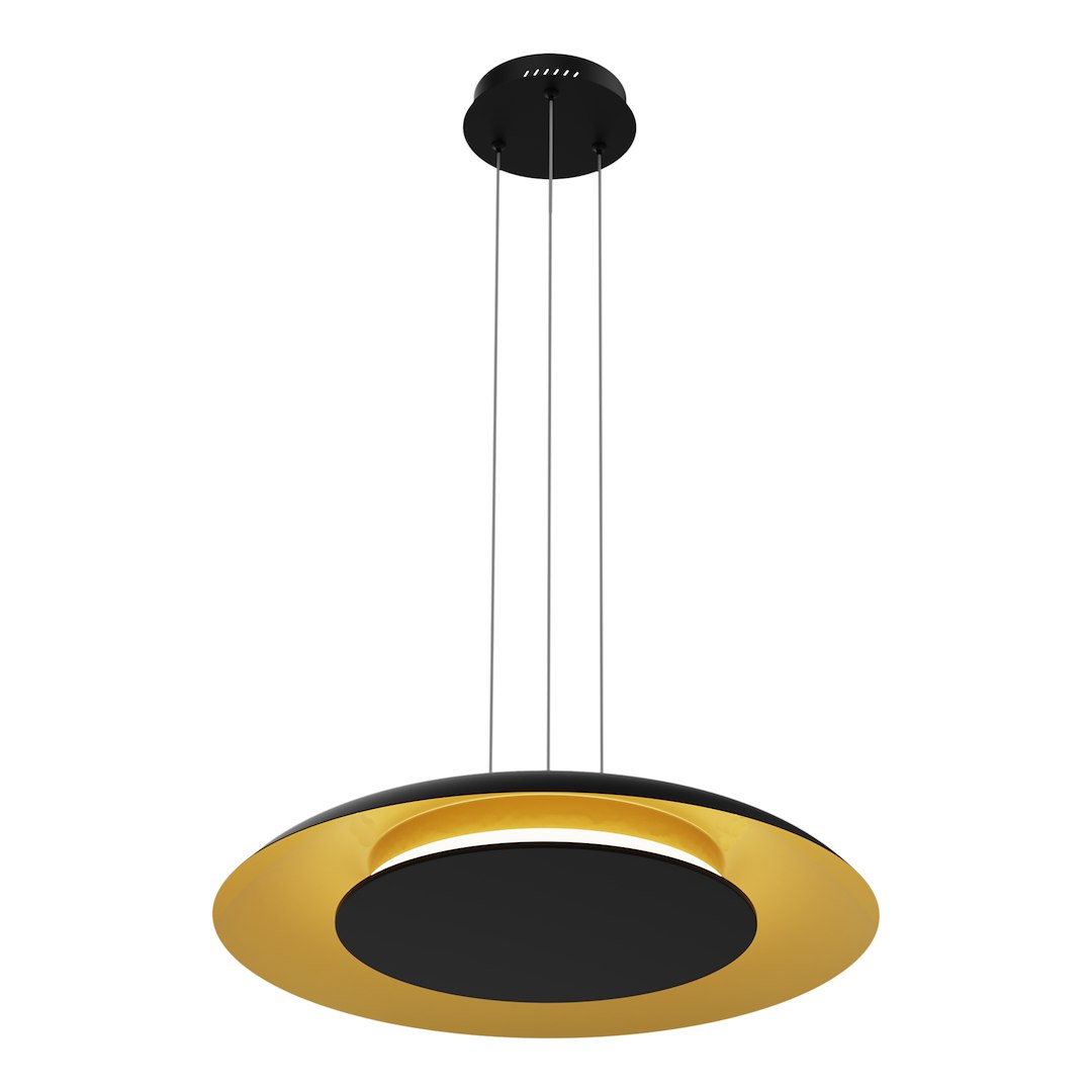 Lampa wisząca Piattino Czarny Złoty 30W LED 3000K-4000k-6000K