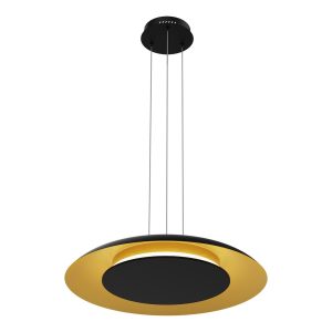 Lampa wisząca Piattino Czarny Złoty 30W LED 3000K-4000k-6000K