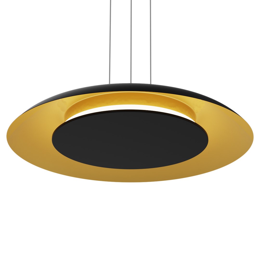 Lampa wisząca Piattino Czarny Złoty 30W LED 3000K-4000k-6000K - obrazek 2