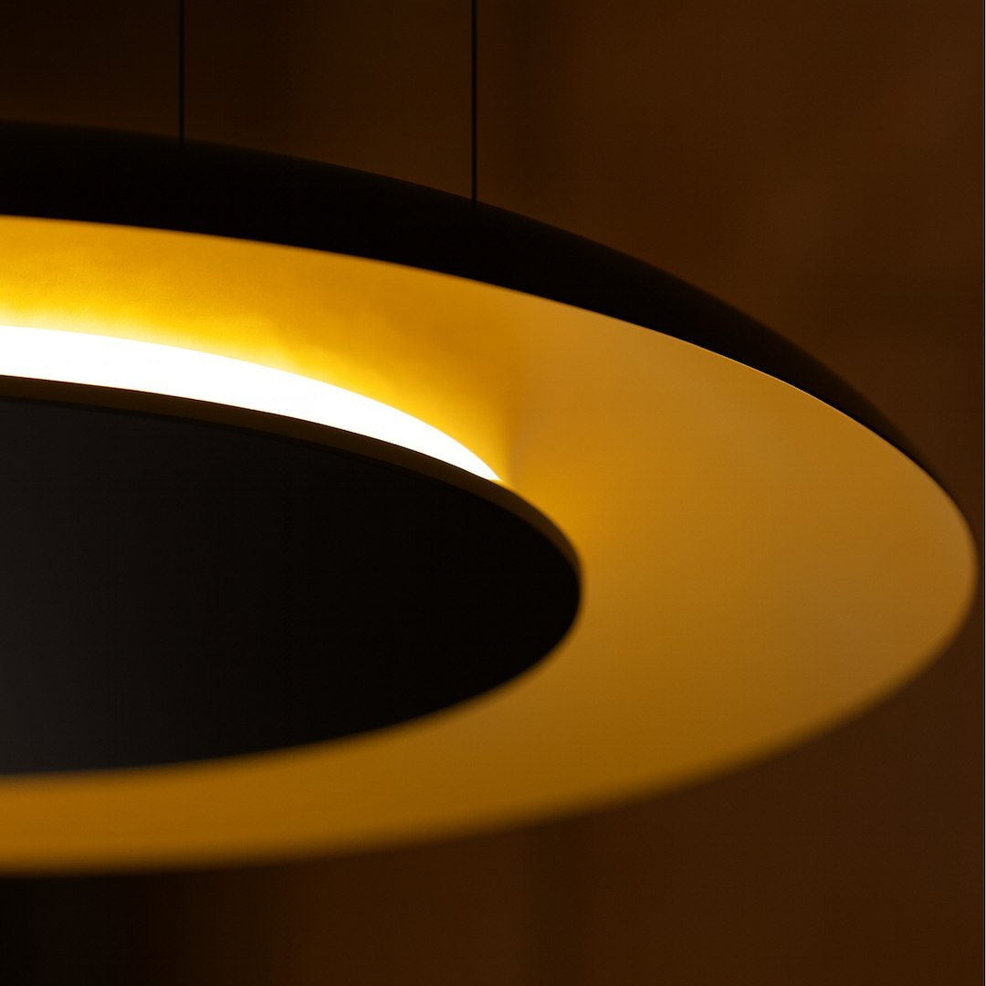 Lampa wisząca Piattino Czarny Złoty 30W LED 3000K-4000k-6000K - obrazek 6