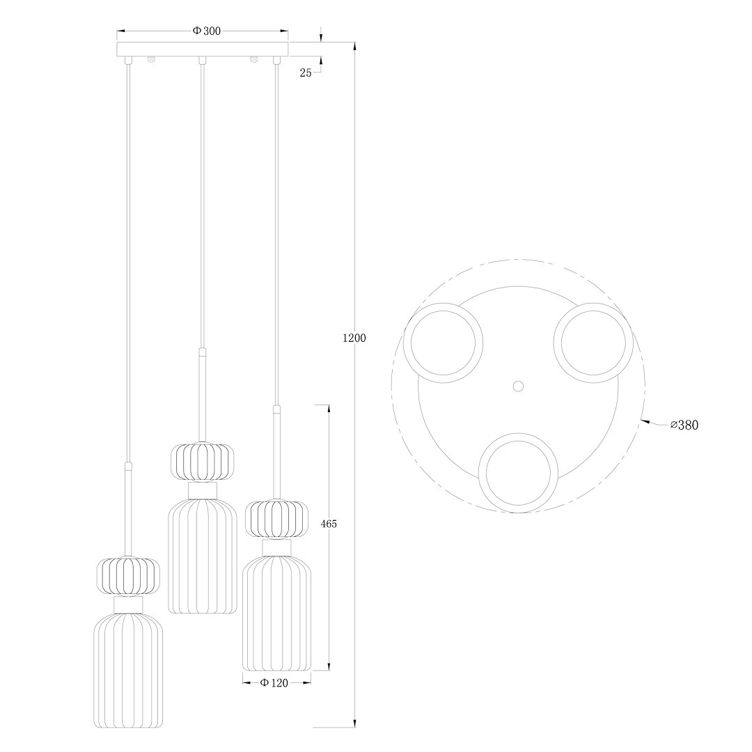 Lampa wisząca MOLLY 3xE14 - obrazek 9