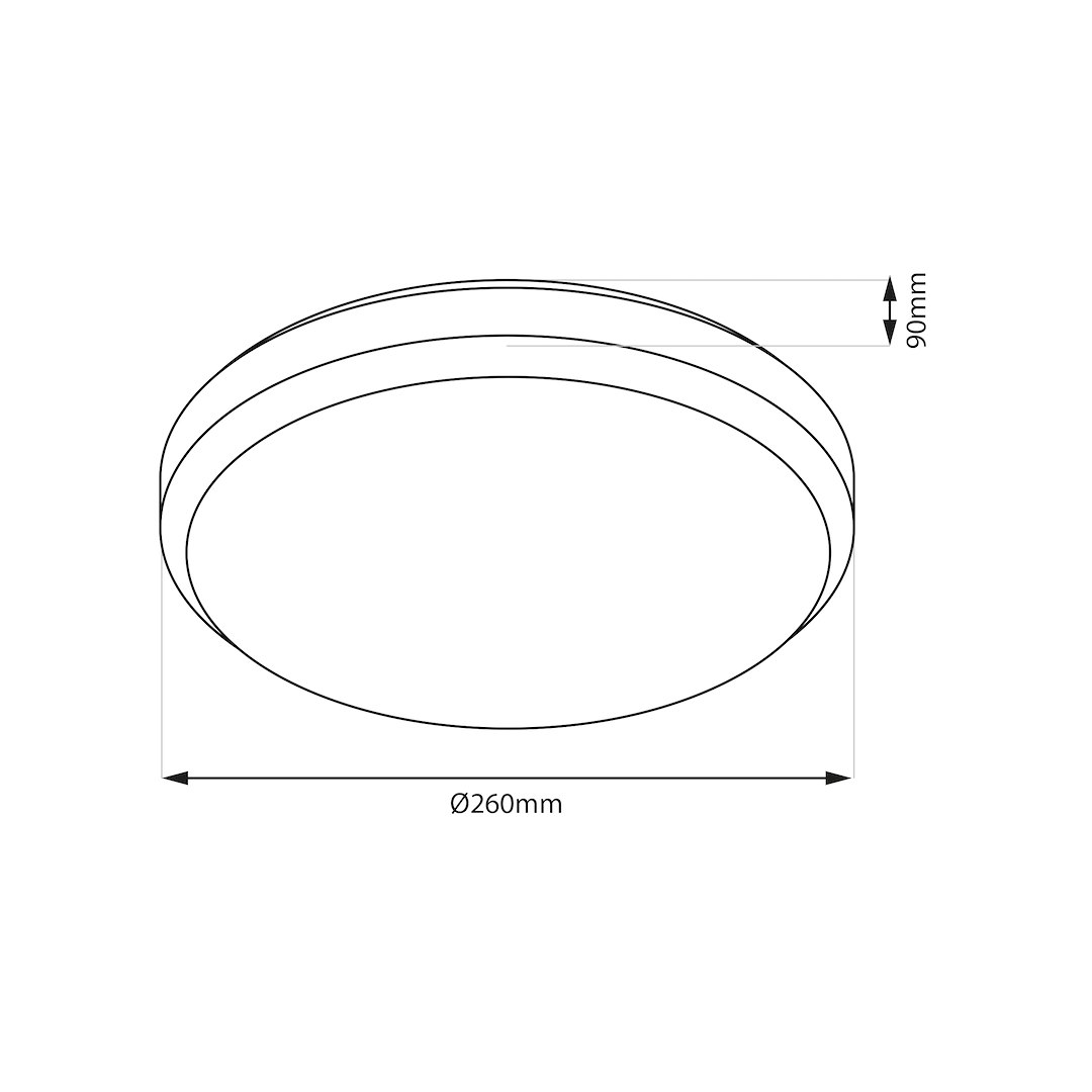 Plafon Liria 2xE27 fi 33cm CZarny - obrazek 6