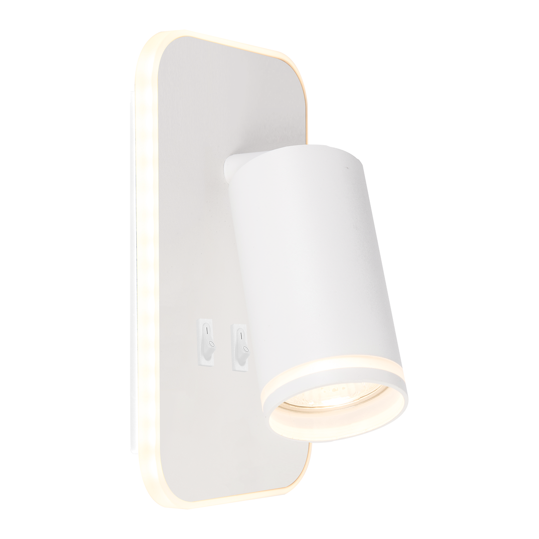 Oprawa Pipe Ring Kinkiet Biały 1xGU10 + LED 6W