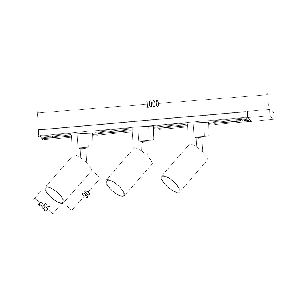 Zestaw Oprawa Tiger Track Biały 3xGU10 1m - obrazek 7