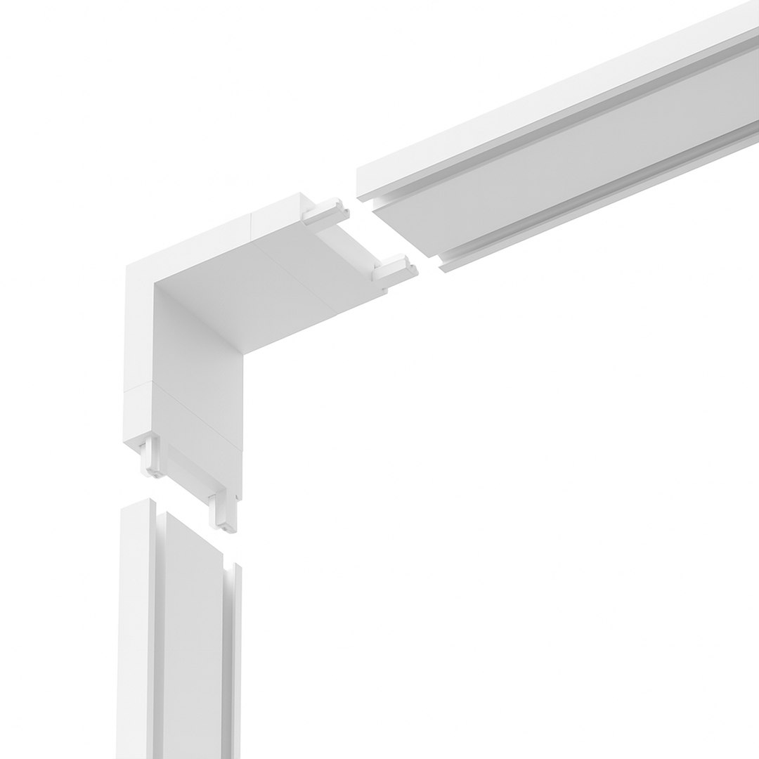 Slim Magnetic Track Narożnik Biały dół L - obrazek 2