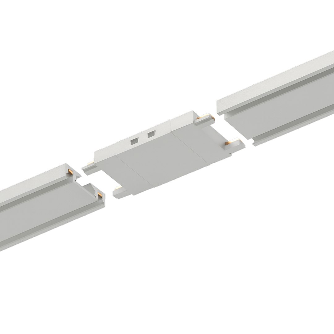 Slim Magnetic Track Biały Łącznik Szyn Prosty - obrazek 2