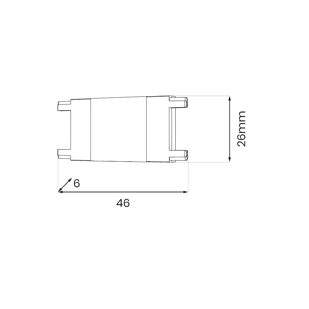 Slim Magnetic Track Biały Łącznik Szyn Prosty - obrazek 3