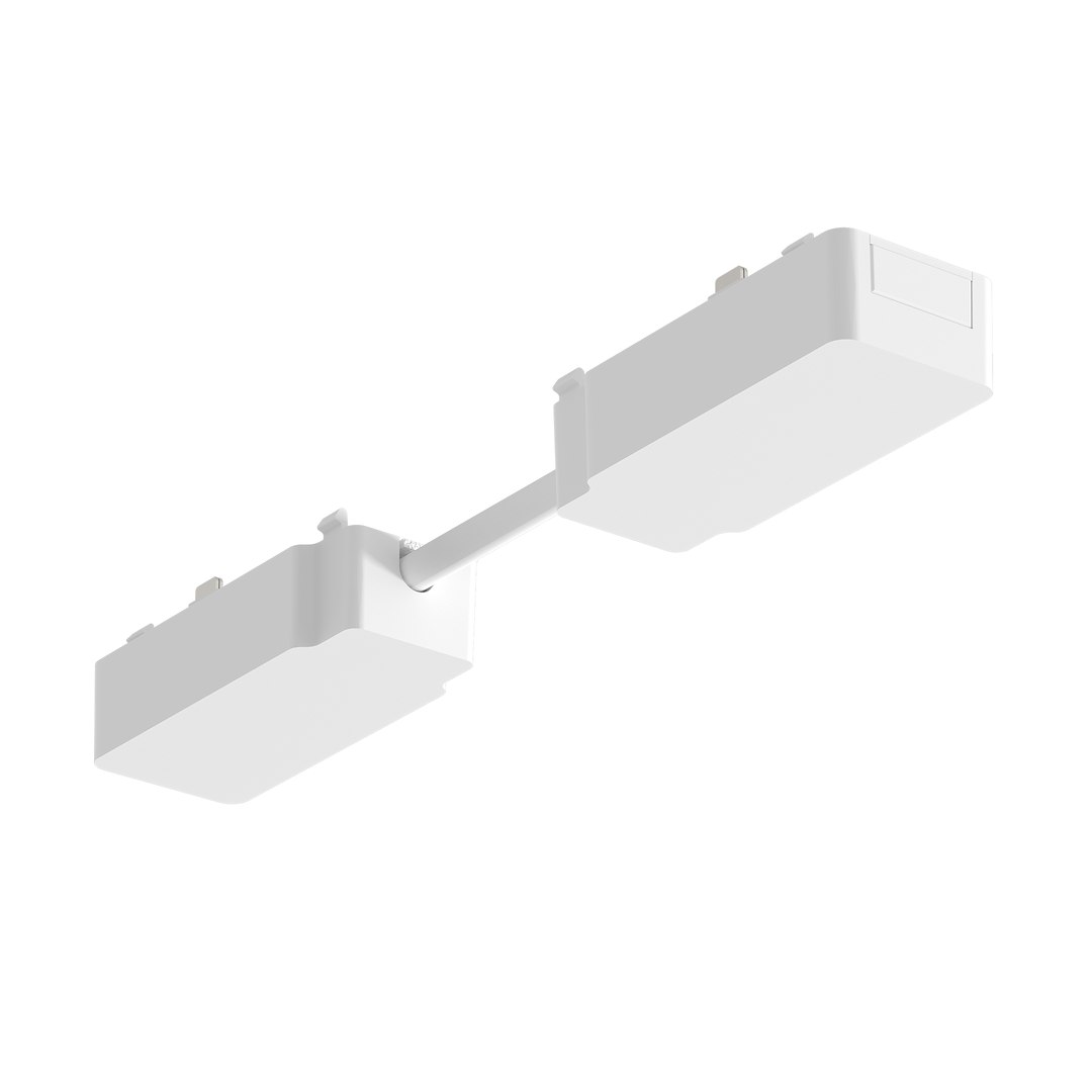 Slim Magnetic Track Biały Łącznik Podwójny z Kablem krótkim
