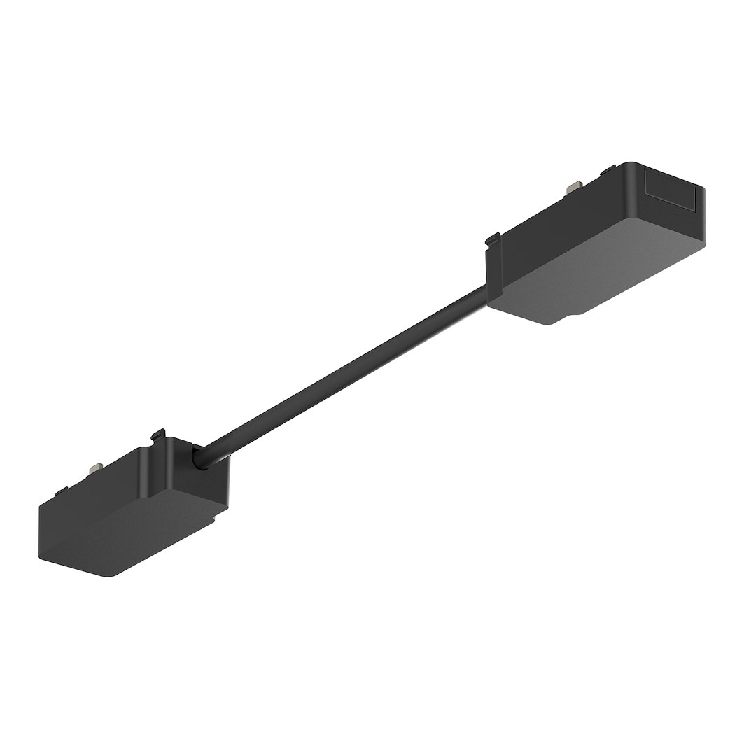 Slim Magnetic Track Czarny łącznik podwójny z kablem długim