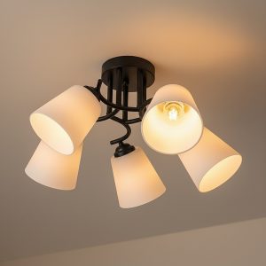 Lampa sufitowa Pafos Black 5xE27
