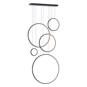 Lampa wisząca Saturno Black 100W LED mezzanine
