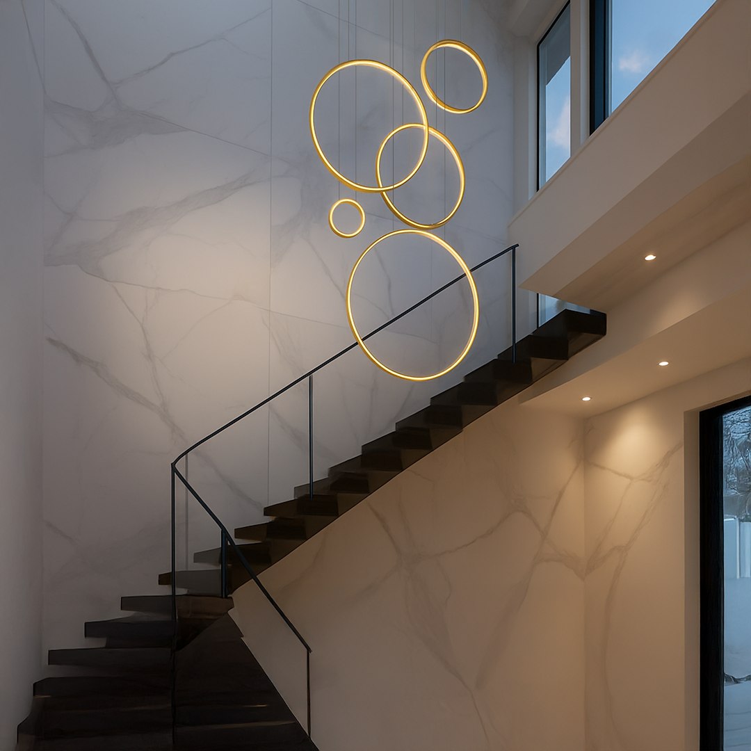 Lampa wisząca Saturno Gold 100W LED mezzanine - obrazek 2