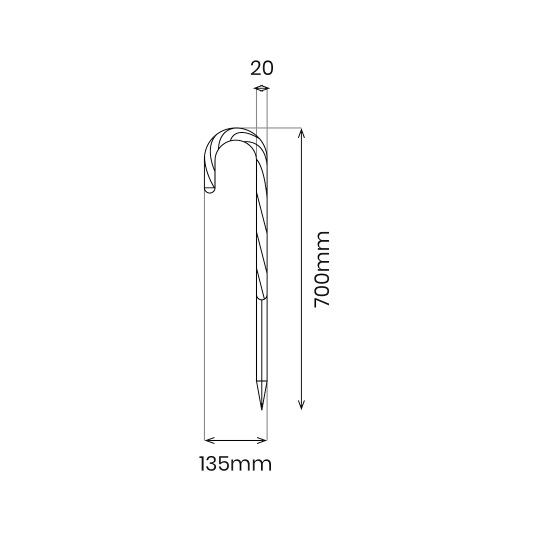 Candy cane zestaw 5szt 10W LED 230V IP44 - obrazek 7