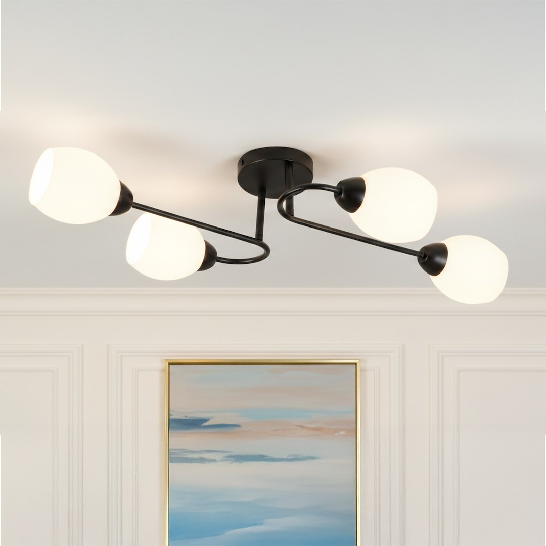 Lampa sufitowa KING 4xE27 Czarny - obrazek 4