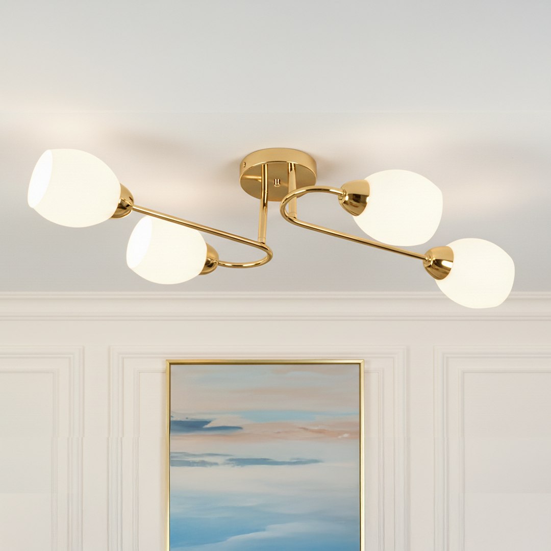 Lampa sufitowa KING 4xE27 Złoty - obrazek 4