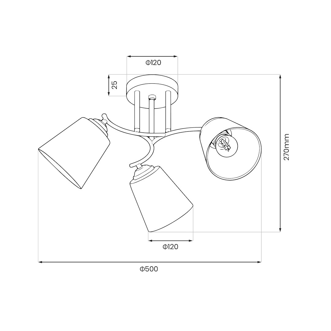 Lampa sufitowa PAFOS GOLD 3xE27 - obrazek 8