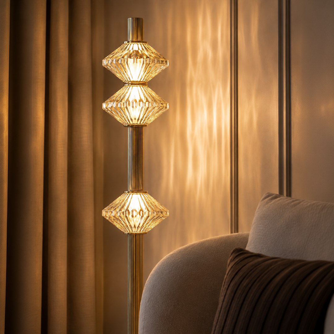 Lampa podłogowa Padre Gold 19W LED - obrazek 4