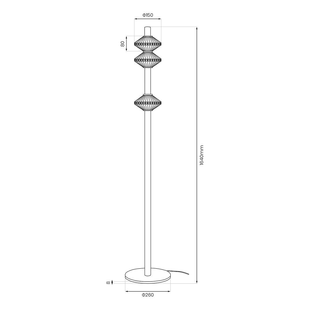 Lampa podłogowa Padre Gold 19W LED - obrazek 7