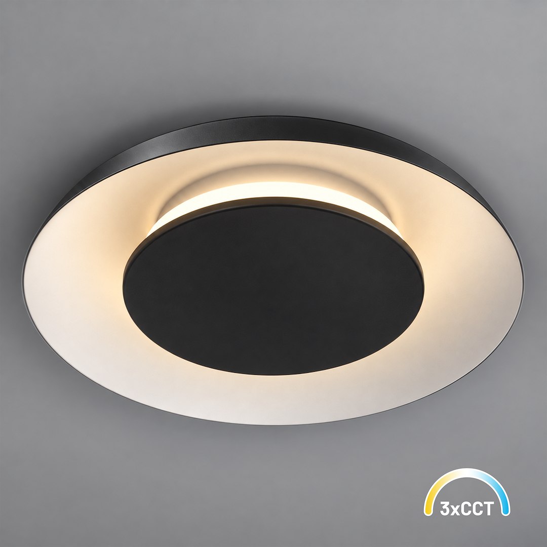 Lampa sufitowa Piattino 15W LED CCT Czarny