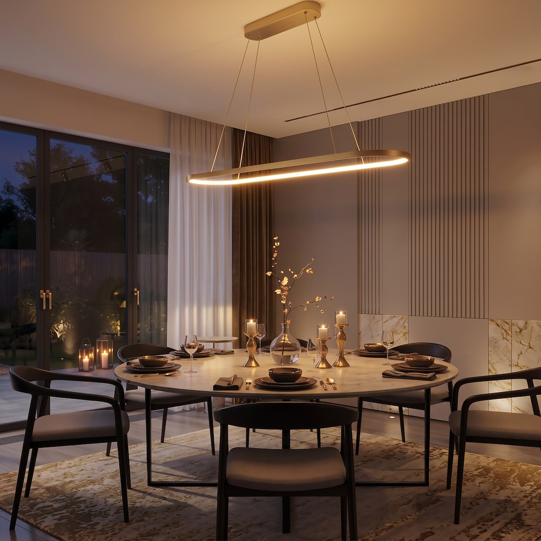 Lampa wisząca Saturno 30W LED CCT Złoty - obrazek 4