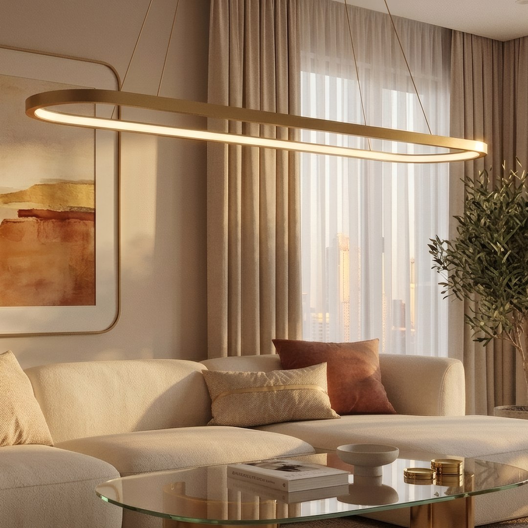 Lampa wisząca Saturno 30W LED CCT Złoty - obrazek 5