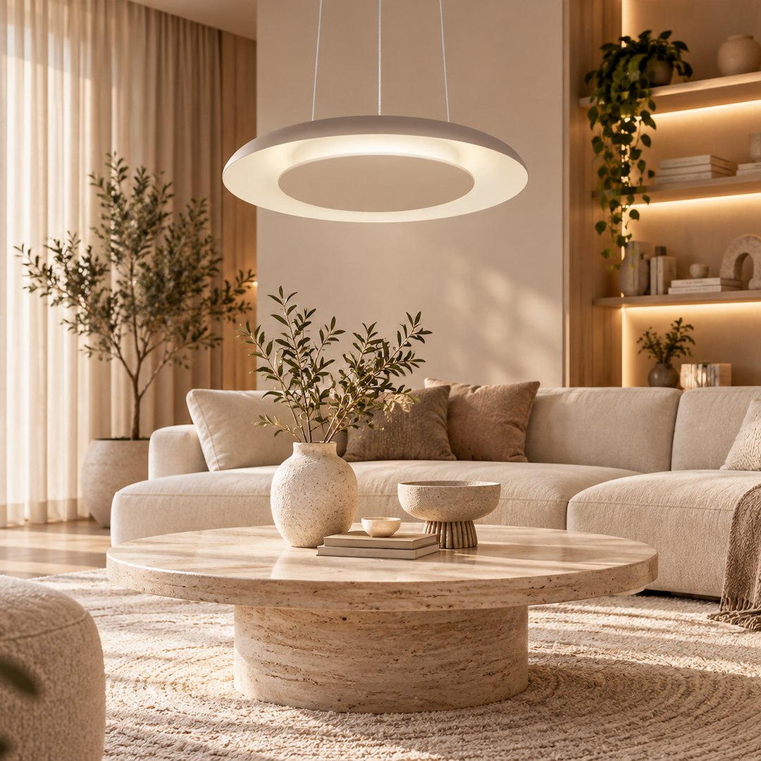 Lampa wisząca Piattino 30W LED CCT Beżowy - obrazek 5