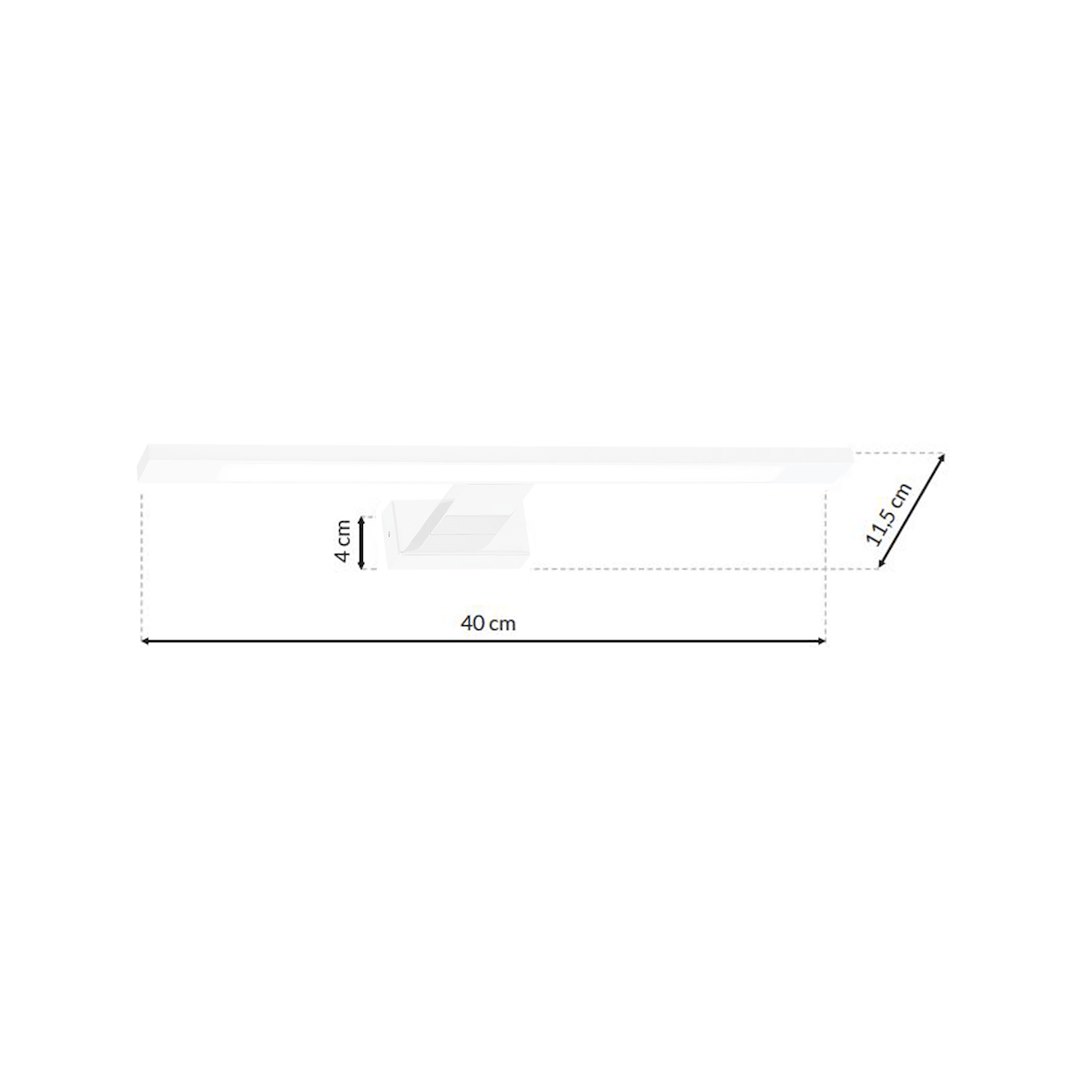 Kinkiet Shine 40cm 7W LED Biały - obrazek 7